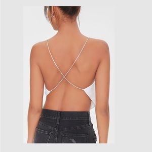 Rhinestone cropped top